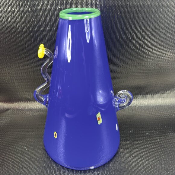 1998 Studio Inferno Mitchell Gaudet Hand Made Heavy Glass Vase Vessel Signed VTG - Picture 11 of 14